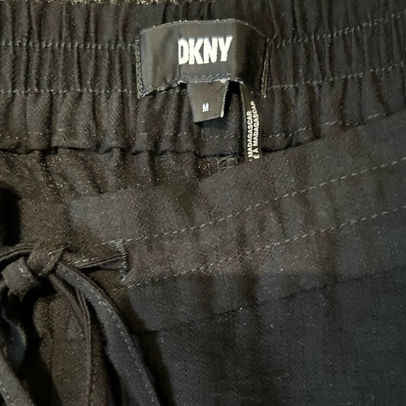 DKNY Black Wide Leg Drawstring Pants Size m - Picture 6 of 12